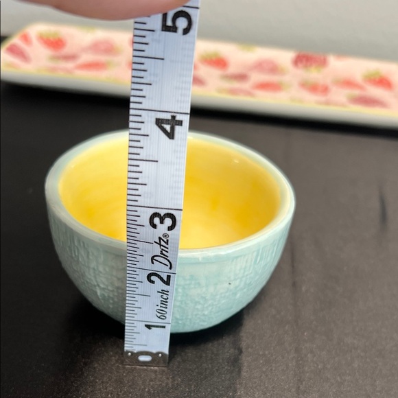 Mud Pie | Ceramic Strawberry Serving Tray w/ Bowl - Picture 9 of 12